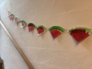 Melonen-Girlande aus der Bastelstunde